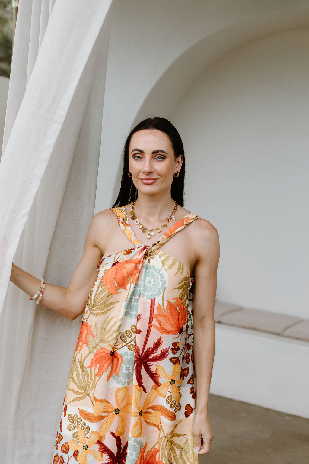 Twist Dress - Sunset
