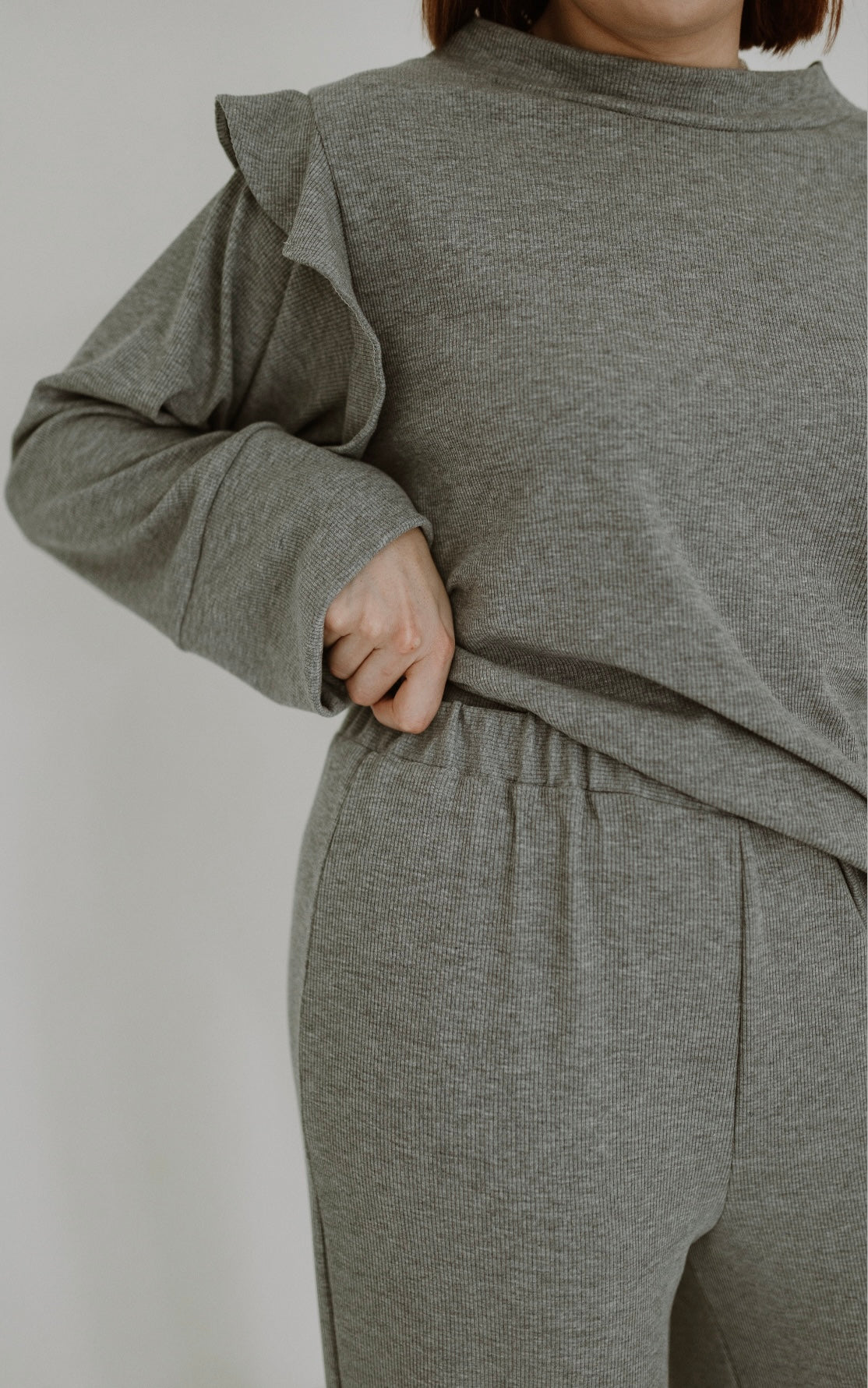 Frill Lounge Set | Grey