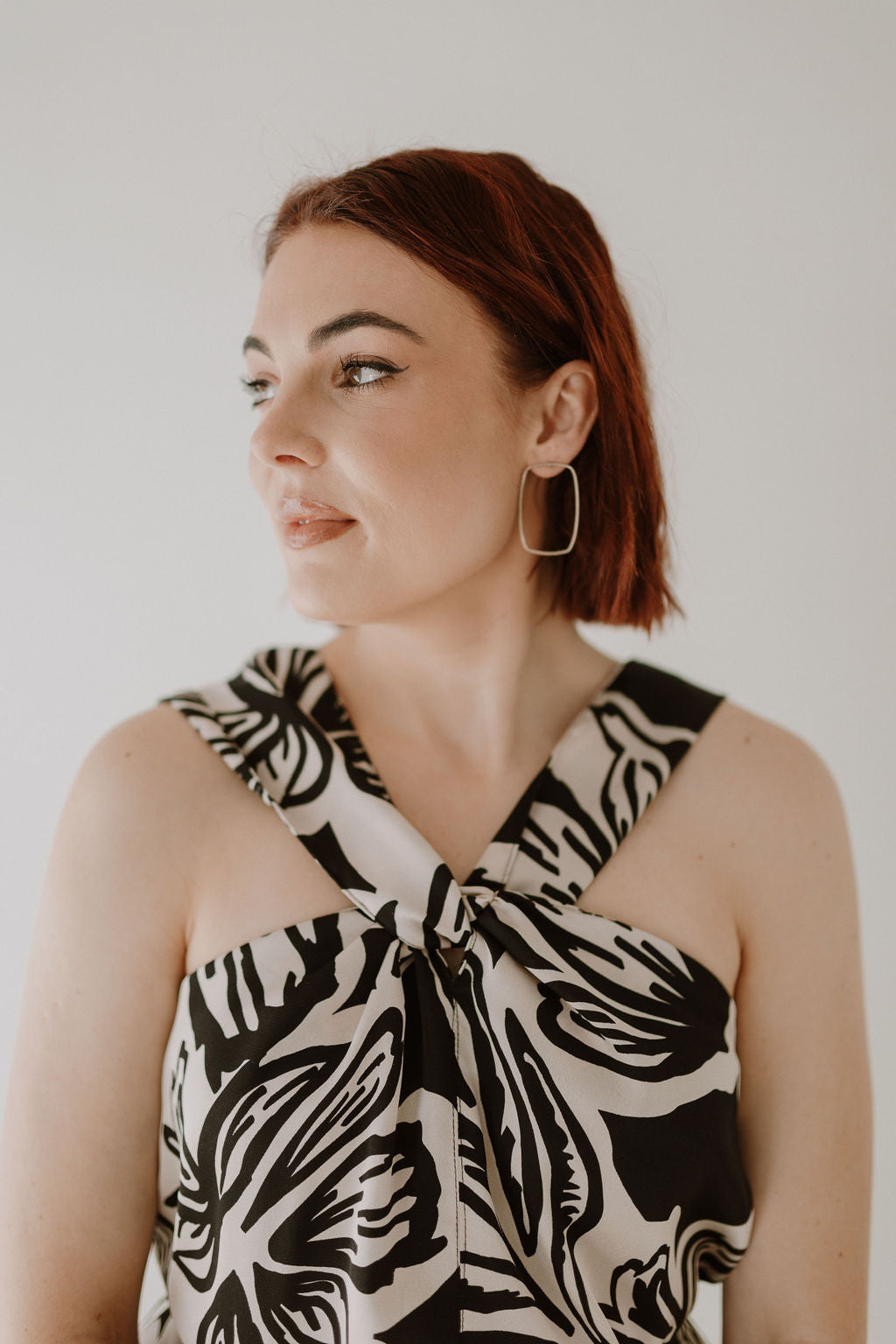 Twist Top - Black Floral
