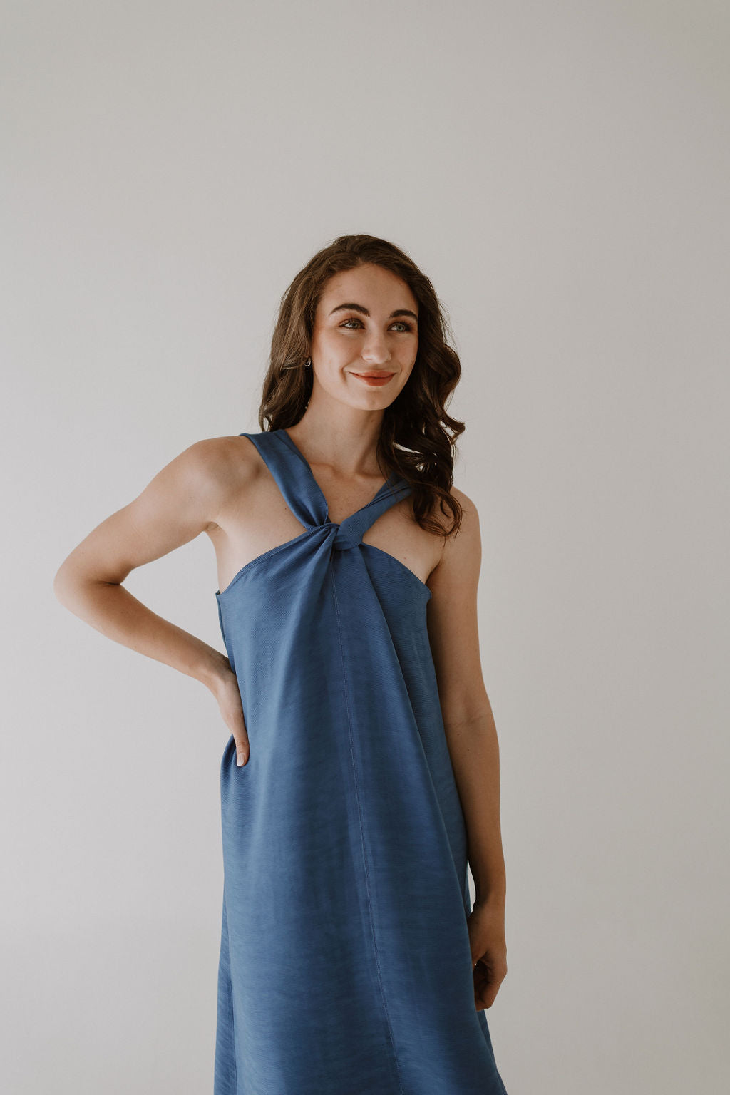 Twist Dress - Cobalt Blue