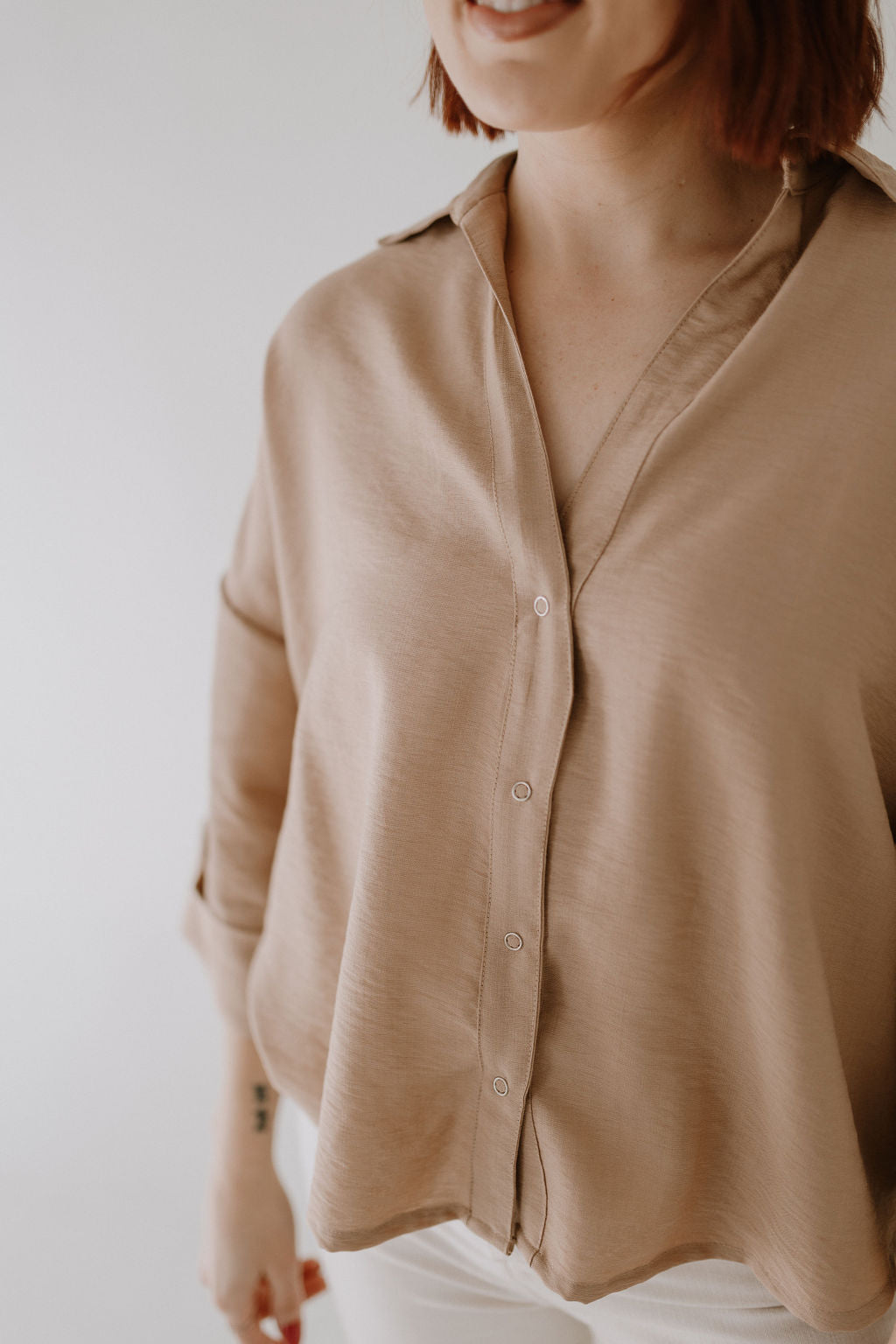 Boxy Shirt in Nude