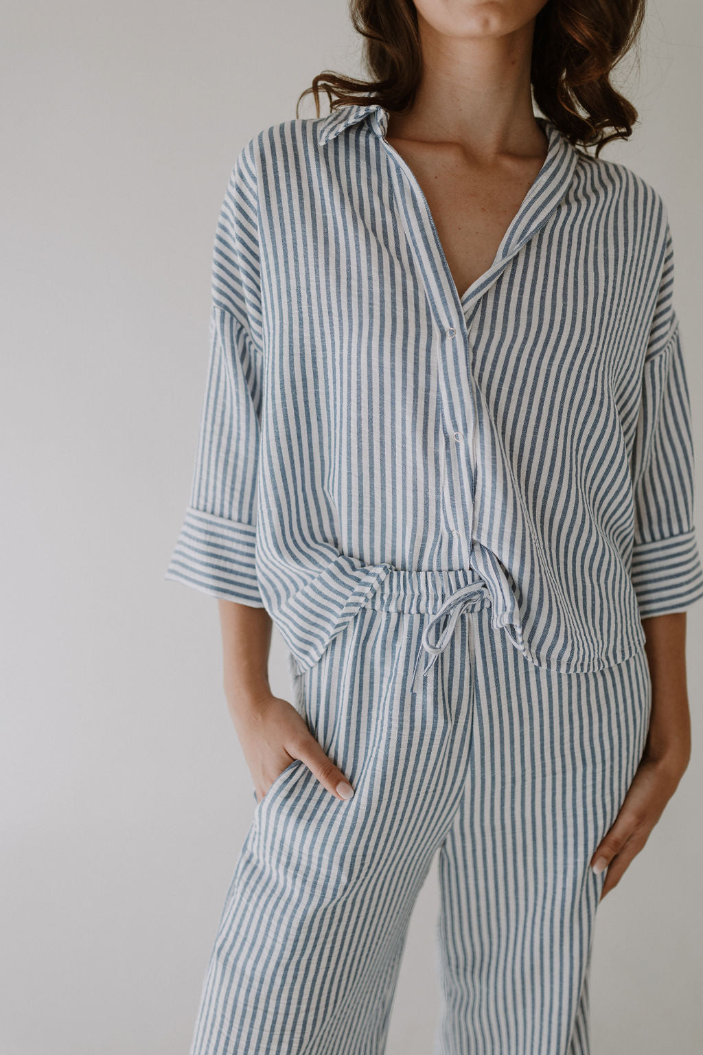 Elasticated Pants - Blue