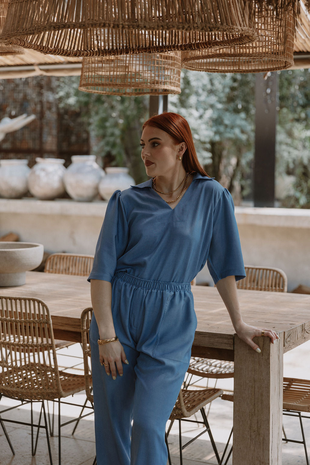 The Lee Blouse - Denim Tencel