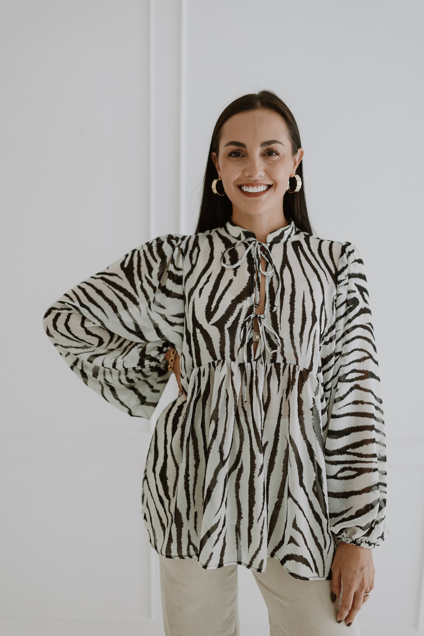 Grace Zebra Blouse