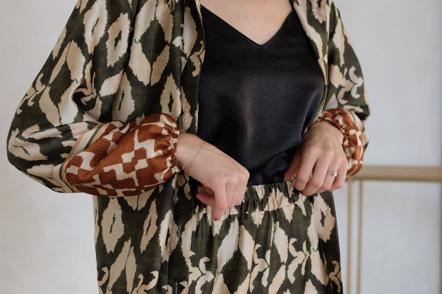 Sienna Blouse - Green Print
