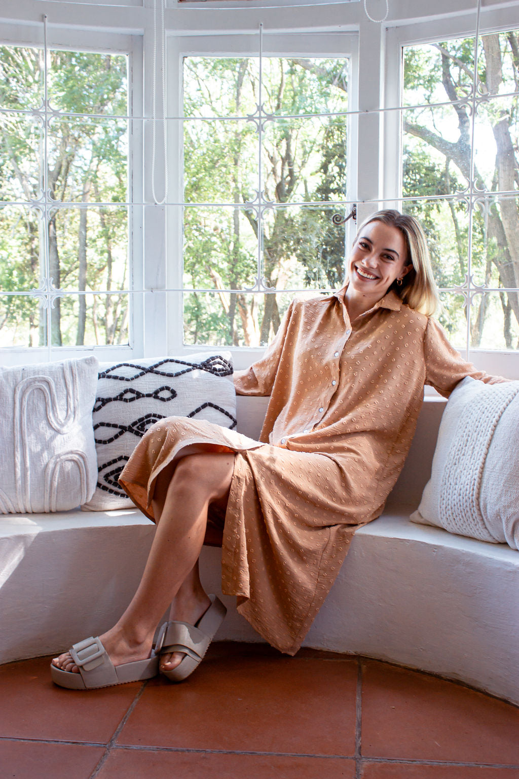 Nici Shirt Dress - Tan