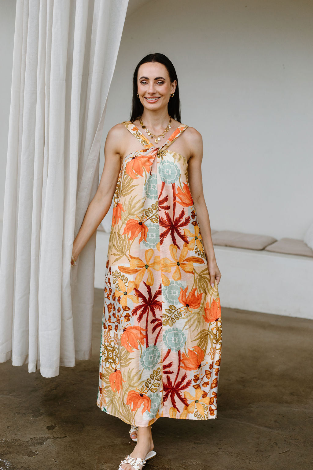 Twist Dress - Sunset