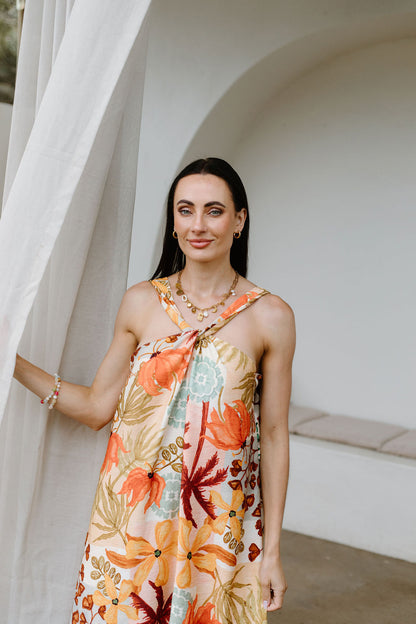 Twist Dress - Sunset