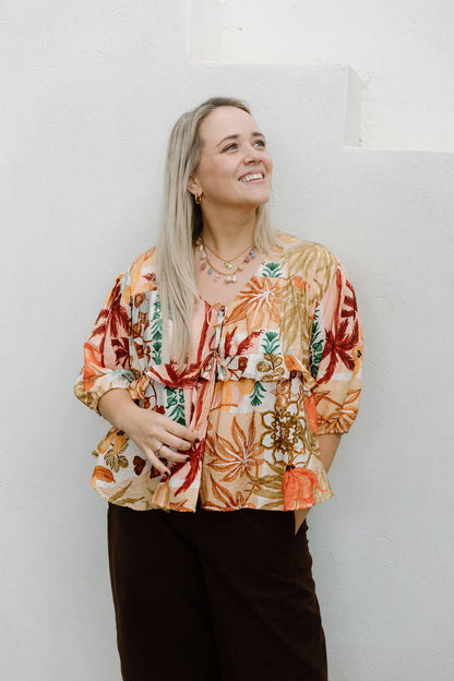 Lucy Tie Top - Sunset