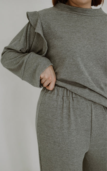 Frill Lounge Set | Grey