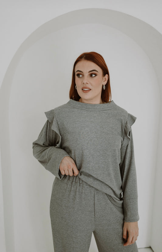 Frill Lounge Set | Grey