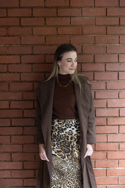 The Satin Skirt - Leopard Print