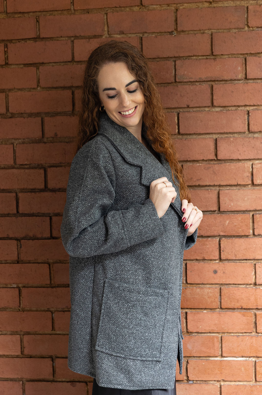 The Brooke Coat - Grey Melange