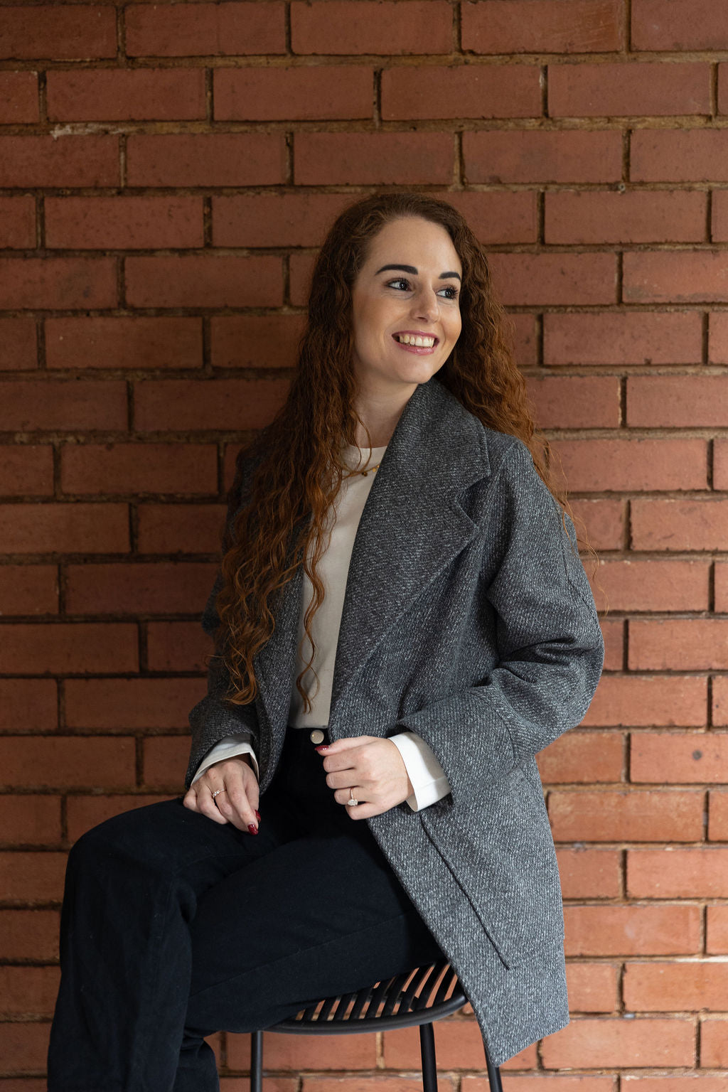 The Brooke Coat - Grey Melange