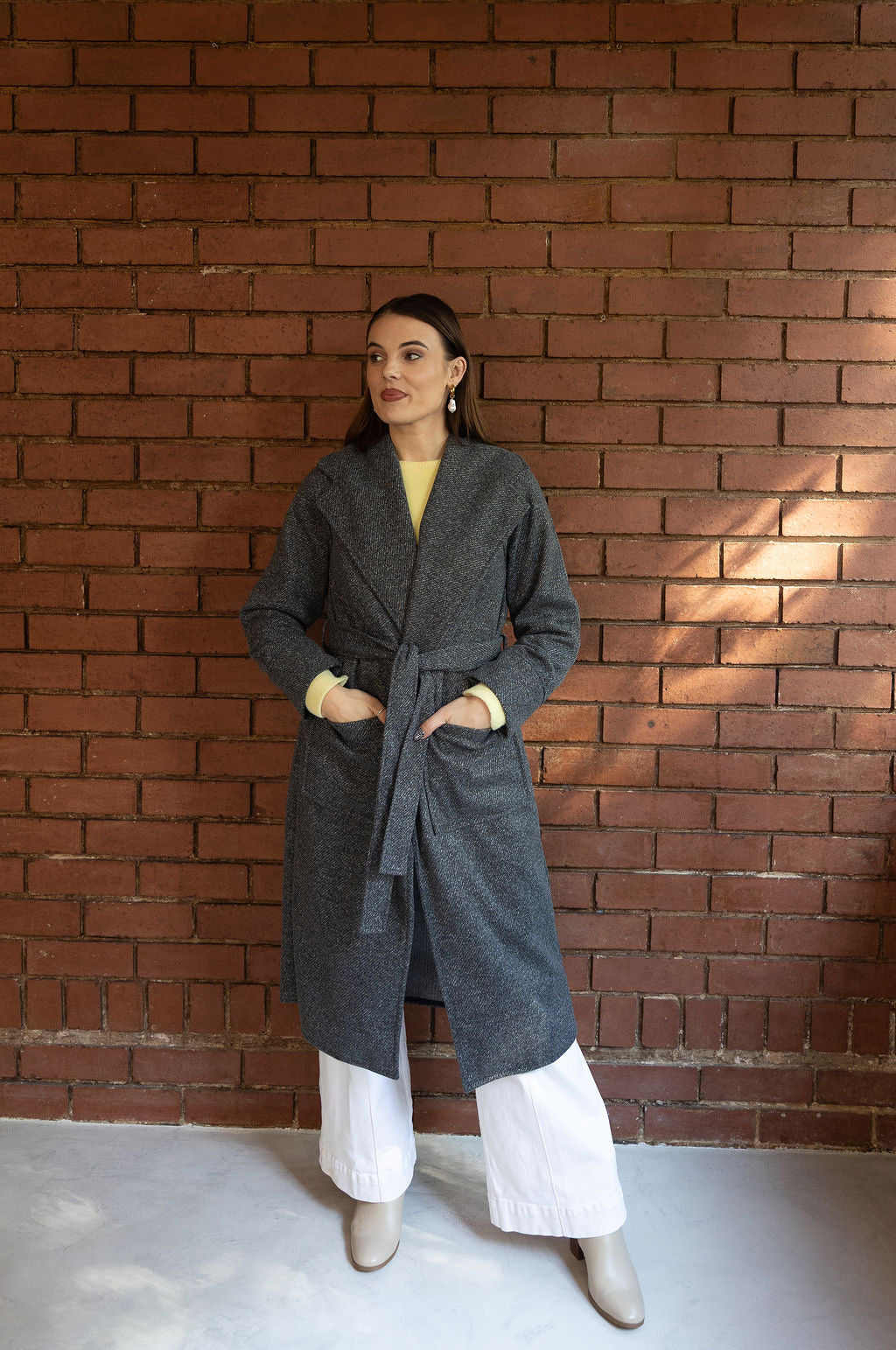 The Brooke Coat - Grey Melange