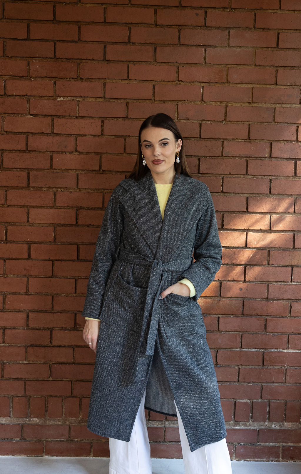 The Brooke Coat - Grey Melange