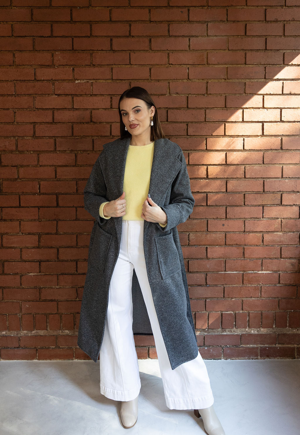 The Brooke Coat - Grey Melange
