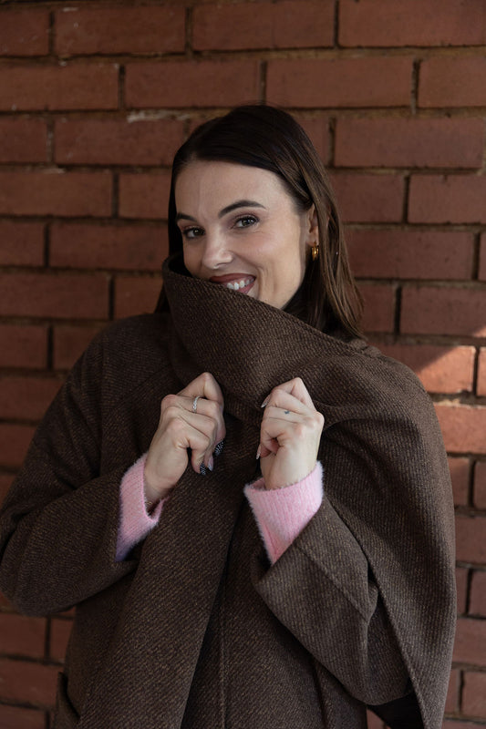The Lana Coat - Choc Brown