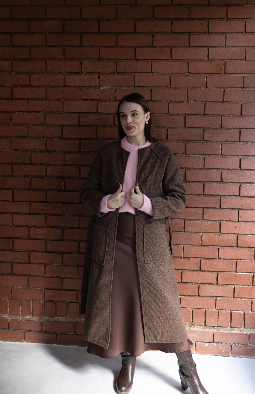 The Lana Coat - Choc Brown