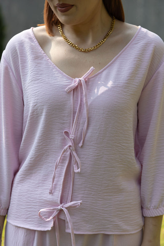 Gigi Tie Top - Marshmallow Pink