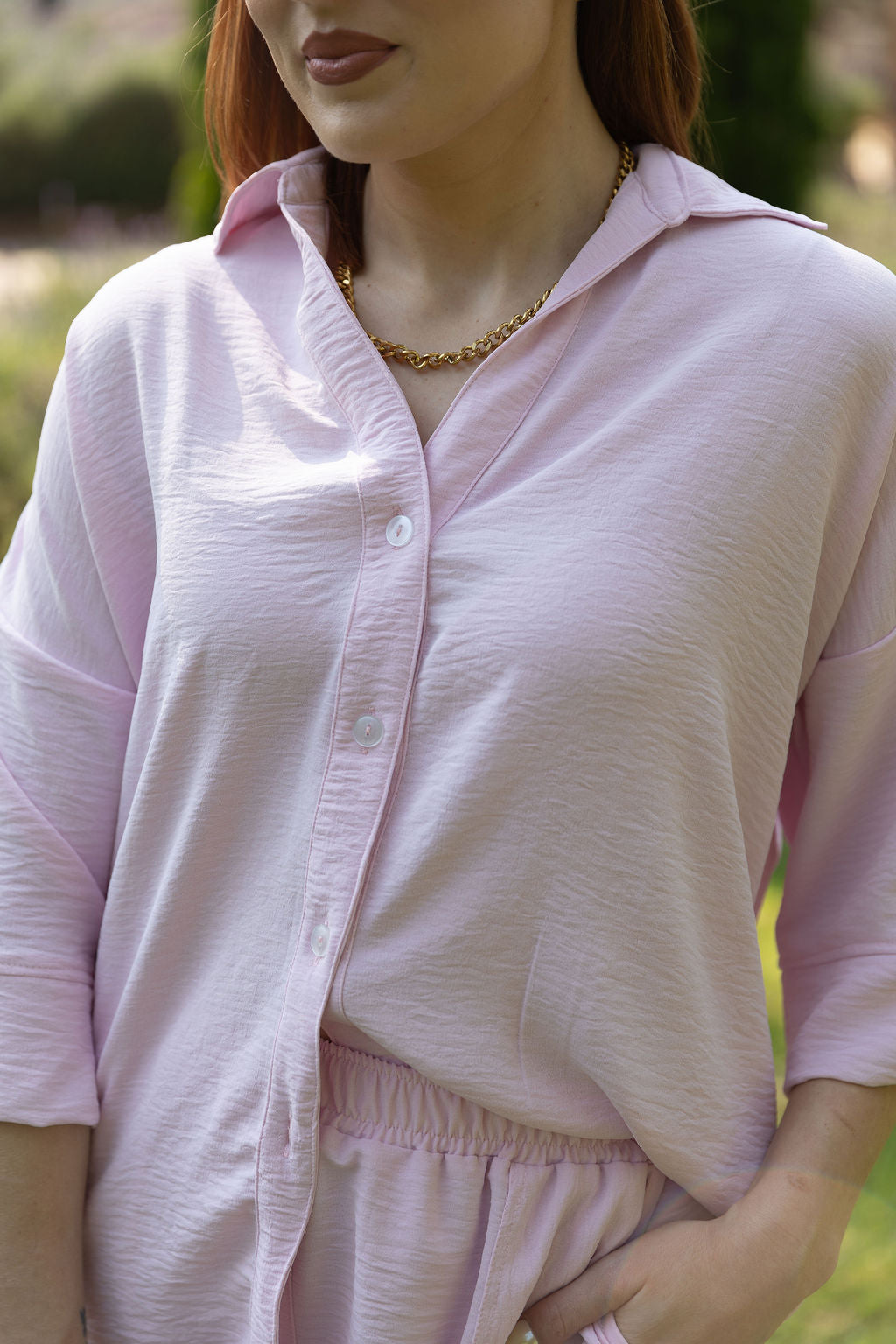 The Collared Shirt - Marshmallow Pink