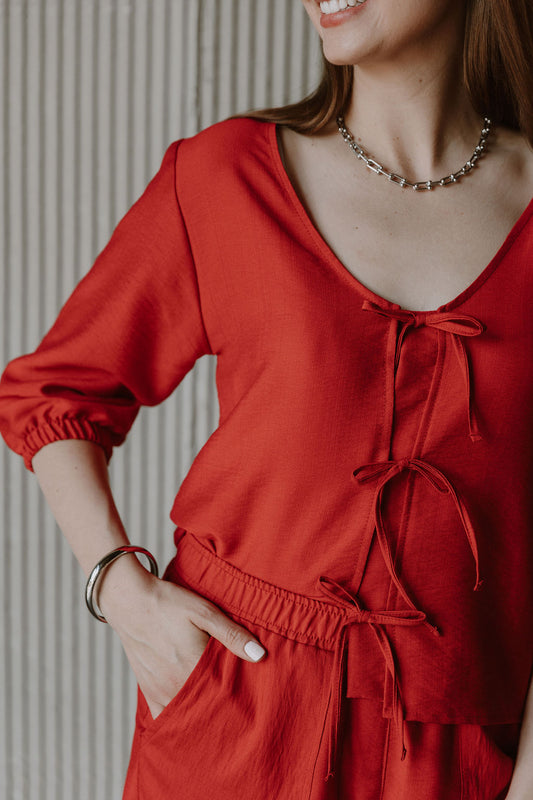The Gigi Pants - Berry Red