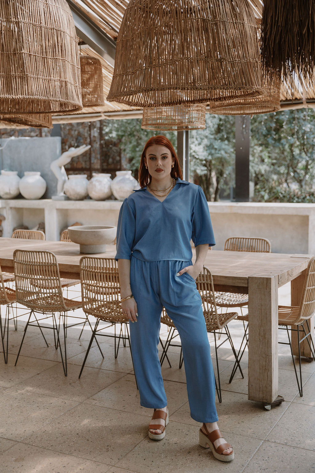 The Lee Blouse - Denim Tencel