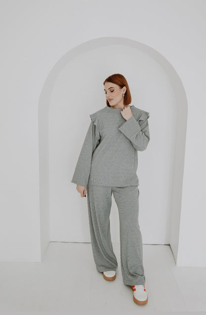 Frill Lounge Set | Grey